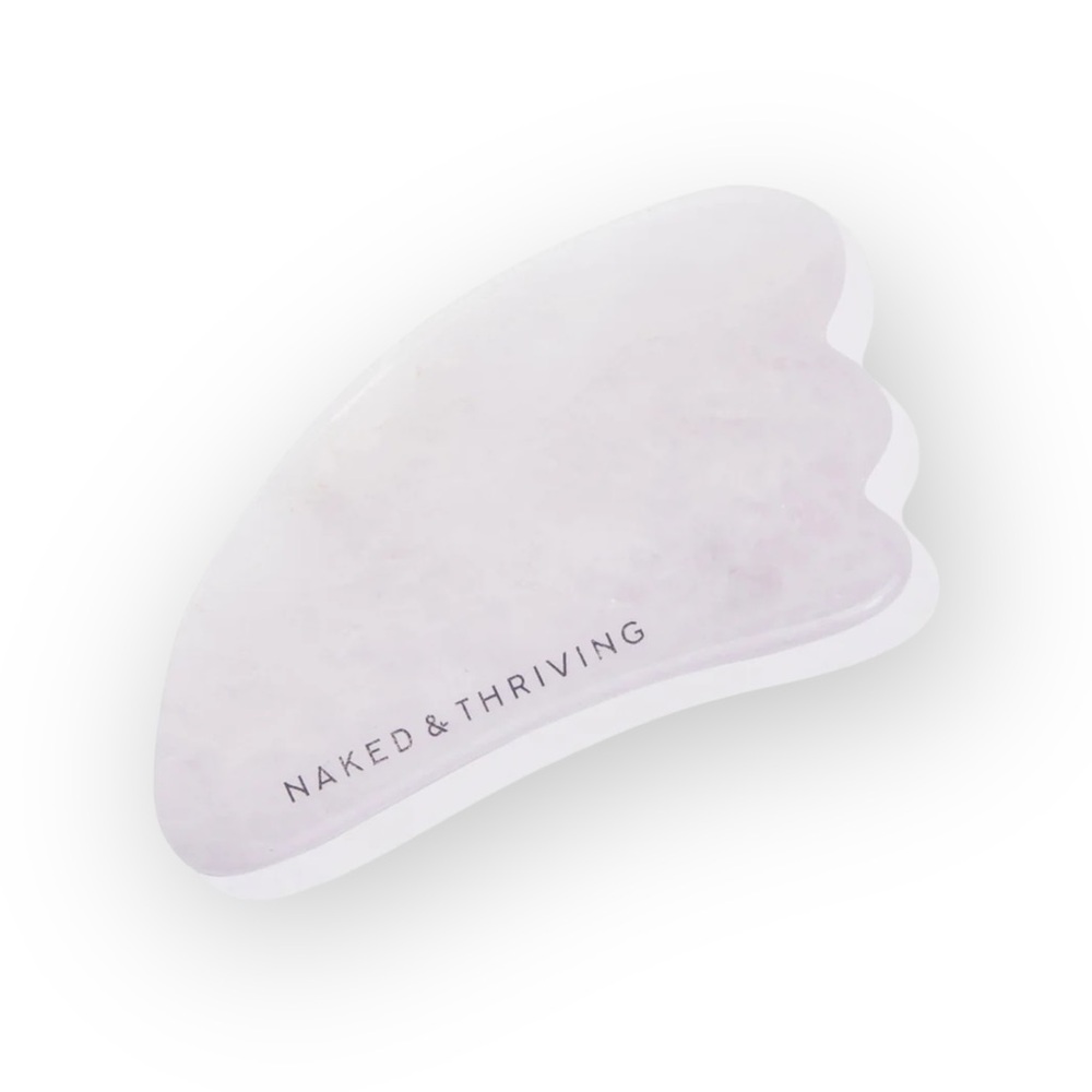 new Naked & Thriving 𒀭Jade Gua Sha Sculpting Tool 𒀭 White 𒀭Anti Aging Ritual Spa